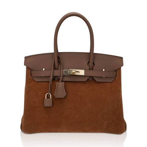 Warm Rustic Amber Two Tone Medium Structured Trapezoid Tote With Taupe Trim And Luminous Golden Twist Lock Hardware And Hanging Metal Padlock Charm